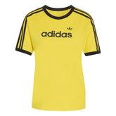 T-Shirt Donna Adidas Linear Giallo Nero | NonSoloSport