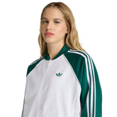 Giacca Donna Adidas SST Loose Bianco Verde | NonSoloSport