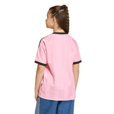 T-Shirt Ragazzo Adidas 3 Stripes Rosa Nero | NonSoloSport