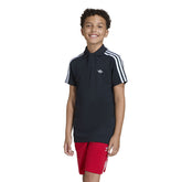 Polo Manica Corta Ragazzo Adidas 3 Stripes Nero | NonSoloSport