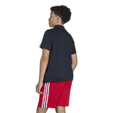 Polo Manica Corta Ragazzo Adidas 3 Stripes Nero | NonSoloSport