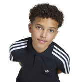 Polo Manica Corta Ragazzo Adidas 3 Stripes Nero | NonSoloSport
