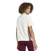 T-Shirt Donna Adidas Essentials 3 Stripes Beige Bordeaux | NonSoloSport