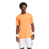 T-Shirt Uomo Adidas Tennis Climacool 3 Stripes Arancione | NonSoloSport