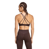 Bra Donna Adidas Workout Essentials Knit Light Support Marrone | NonSoloSport