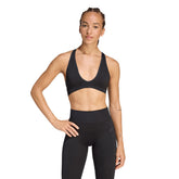 Bra Donna Adidas Workout Essentials Knit Light Support Nero | NonSoloSport