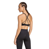 Bra Donna Adidas Workout Essentials Knit Light Support Nero | NonSoloSport