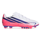 Scarpa da Calcio Ragazzo Adidas F50 Hyperfast Club Terreni Compatti Multi Terreno Bianco Viola Rosso | NonSoloSport