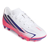 Scarpa da Calcio Ragazzo Adidas F50 Hyperfast Club Terreni Compatti Multi Terreno Bianco Viola Rosso | NonSoloSport