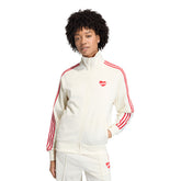 Giacca Donna Adidas Track Firebird Loose Beige Rosso | NonSoloSport
