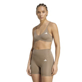 Bra Donna Adidas Optime Essentials Light Support Beige | NonSoloSport