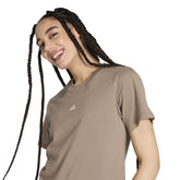 T-Shirt Donna Adidas Essentials 3 Stripes Beige | NonSoloSport