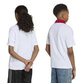 Polo Ragazzo Adidas Loose Pinstripe Bianco Rosso | NonSoloSport