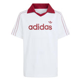Polo Ragazzo Adidas Loose Pinstripe Bianco Rosso | NonSoloSport