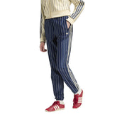 Pantalone Jogger Donna Adidas Pinstripe Firebird Blu Beige | NonSoloSport