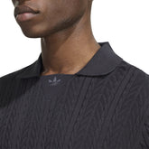 Polo Uomo Adidas Cable Knit Football Nero | NonSoloSport