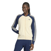 Felpa Donna Adidas SST Beige Blu | NonSoloSport