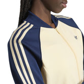 Felpa Donna Adidas SST Beige Blu | NonSoloSport