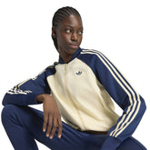 Felpa Donna Adidas SST Beige Blu | NonSoloSport
