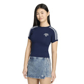 T-Shirt Donna Adidas 3 Stripe Blu Scuro | NonSoloSport