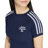 T-Shirt Donna Adidas 3 Stripe Blu Scuro | NonSoloSport