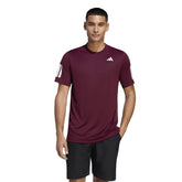 T-Shirt Uomo Adidas Club 3 Stripes Bordeaux | NonSoloSport