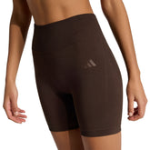 Shorts Donna Adidas Workout Essentials Knit Scrunch Marrone | NonSoloSport