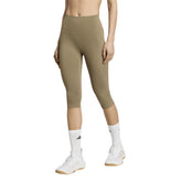 Leggings Donna Adidas Optimé Contour Workout Capri Marrone | NonSoloSport