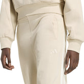 Pantalone Jogger Donna Adidas 3 Stripes Beige Bianco | NonSoloSport