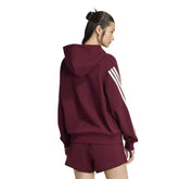 Felpa Donna Adidas Kit 3 Stripes Bordeaux Beige | NonSoloSport