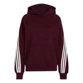 Felpa Donna Adidas Kit 3 Stripes Bordeaux Beige | NonSoloSport