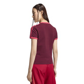 T-Shirt Donna Adidas 3 Stripes Bordeaux Rosa | NonSoloSport