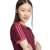 T-Shirt Donna Adidas 3 Stripes Bordeaux Rosa | NonSoloSport