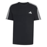 T-Shirt Uomo Adidas Essentials 3 Stripes Nero Bianco | NonSoloSport