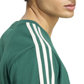 T-Shirt Uomo Adidas Essentials 3 Stripes Verde Bianco | NonSoloSport