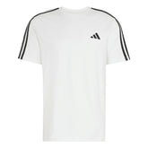 T-Shirt Uomo Adidas Essentials 3 Stripes Bianco Nero | NonSoloSport