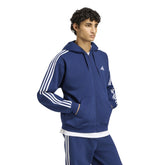Felpa Uomo Adidas Essentials Blu Scuro Bianco | NonSoloSport