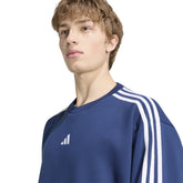 Felpa Uomo Adidas Essentials Blu Scuro Bianco | NonSoloSport