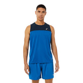 Asics T-Shirt Race Singlet Uomo Nero Blu | NonSoloSport