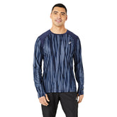 T-Shirt Manica Lunga Uomo Asics Road All Over Print Blu | NonSoloSport