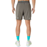 Shorts Uomo Asics Road 2N1 7IN Grigio | NonSoloSport