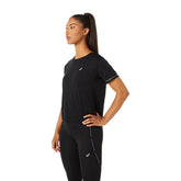 Asics T-Shirt Race Crop Top Donna Nero | NonSoloSport