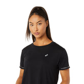 Asics T-Shirt Race Crop Top Donna Nero | NonSoloSport