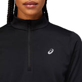 Asics T-Shirt Core Ls 1/2 Zip Winter Donna Nero | NonSoloSport