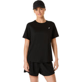 T-Shirt Donna Asics Core SS Nero | NonSoloSport