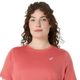 T-Shirt Donna Asics Core SS Rosa Scuro | NonSoloSport