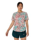 T-Shirt Donna Asics Road All Over Print Multicolor | NonSoloSport