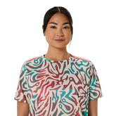 T-Shirt Donna Asics Road All Over Print Multicolor | NonSoloSport