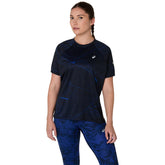 T-Shirt Donna Asics Road Lite Show Nero | NonSoloSport