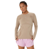 Maglia Donna Asics Road Seamless Beige | NonSoloSport